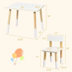 Costway Kids Wooden Table & 2 Chairs Set Children Activity Table Set -Children Furniture Store GUEST 4aeda5ea 3f8b 449b aedf 5bcb45f13cff