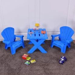 Costway Plastic Children Kids Table & Chair Set 3-Piece Play Furniture In/Outdoor Blue 11 Costway Plastic Children Kids Table & Chair Set 3-Piece Play Furniture In/Outdoor Blue -Children Furniture Store GUEST 4b57c4b6 e5bb 4bba 9a3e f41a69e20d8c