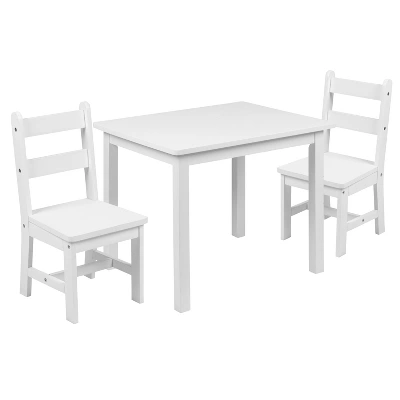 Emma And Oliver Kids 3 Piece Solid Hardwood Table And Chair Set For Playroom, Kitchen 17 Emma And Oliver Kids 3 Piece Solid Hardwood Table And Chair Set For Playroom, Kitchen - Image 15