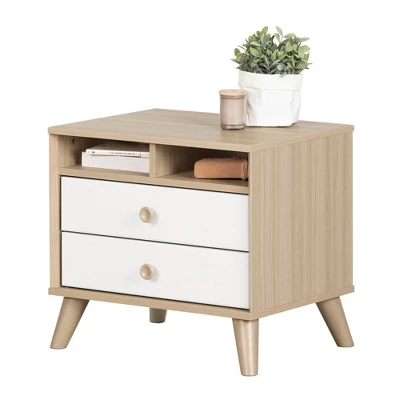 Yodi 2 Drawer Nightstand Soft Elm/White - South Shore 12 Yodi 2 Drawer Nightstand Soft Elm/White - South Shore - Image 10