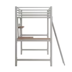 Twin Size Loft Metal Bed With Desk And Shelves - ModernLuxe 18 Twin Size Loft Metal Bed With Desk And Shelves - ModernLuxe -Children Furniture Store GUEST 4f6c50ef 29c2 492a 971c 6524f2a8c524