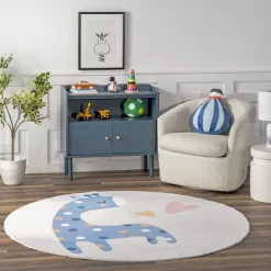 NuLOOM Ariella Giraffe Kids Machine Washable Area Rug