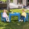 Costway 3PCS Kids Table & 2 Chairs Set Outdoor Heavy-Duty All-Weather Activity Table Set -Children Furniture Store GUEST 514b4744 d611 4710 96da 64b39cc444c5