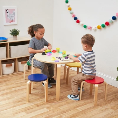 ECR4Kids Bentwood Stacking Stools For Kids, Playroom/Daycare Flexible Seating, 12" Height, 6-Piece 8 ECR4Kids Bentwood Stacking Stools For Kids, Playroom/Daycare Flexible Seating, 12" Height, 6-Piece - Image 6
