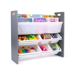 Read N Play 6 Bin Organizer & 2 Tier Bookrack White - Humble Crew -Children Furniture Store GUEST 552e0e29 3cd9 4430 a133 836a33de74b5