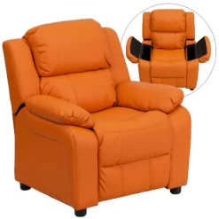 Flash Furniture Deluxe Padded Contemporary Kids Recliner With Storage Arms -Children Furniture Store GUEST 55e5b392 8d89 4461 86f2 a21a99fc35b7