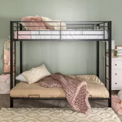 Twin Over Futon Analise Metal Bunk Bed Black - Saracina Home 12 Twin Over Futon Analise Metal Bunk Bed Black - Saracina Home -Children Furniture Store GUEST 561bd3db cee9 44eb b8a5 0f2ff86da729