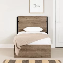 Arlen Mates Bed And Headboard Set Weathered Oak - South Shore -Children Furniture Store GUEST 567d5750 096f 4da6 8552 f611f14c4271