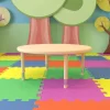Emma And Oliver 45" Round Natural Plastic Height Adjustable Activity Table - School Table For 4 -Children Furniture Store GUEST 56aaea47 dd52 4aa4 9ece d62bf87330eb