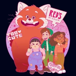 Junior's Turning Red Too Cute Group Pose T-Shirt