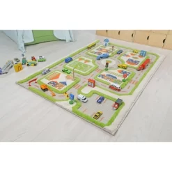 31.5"x44.5" Traffic Green 3D Play Rug - IVI -Children Furniture Store GUEST 58f00d15 630b 453e a076 a89c8edcd4ee
