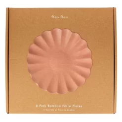 Meri-Meri Meri Meri Large Pink Reusable Bamboo Plates (Pack Of 6) -Children Furniture Store GUEST 59445987 07fa 405e 8d1c 11b9551730b0