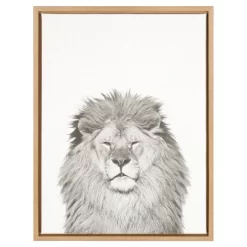 24" X 18" Lion Framed Canvas Art - Uniek -Children Furniture Store GUEST 5ac8cb59 2b1a 4393 bbc3 288de7b6aa05