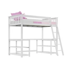 Max & Lily Twin-Size High Loft Bed With Wraparound Desk & Shelves -Children Furniture Store GUEST 5ae47b3b b90d 4a52 8cbd 1fc4989e5434