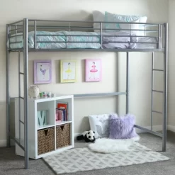 Twin Size Metal Platform Loft Bed - Saracina Home 15 Twin Size Metal Platform Loft Bed - Saracina Home -Children Furniture Store GUEST 5b7700ea 3ae7 47ce b6fc 3c8b64e99c1e