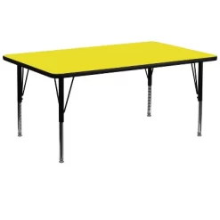 Emma And Oliver 30x72 Rectangle HP Laminate Adjustable Preschool Activity Table -Children Furniture Store GUEST 5bbd760a 0304 4719 ae15 db5548928c09 1