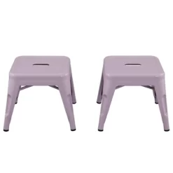 Harper & Hudson Set Of 2 Kids' Metal Stools - ACEssentials