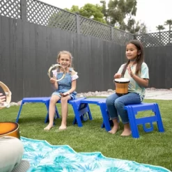 ECR4Kids Linking Stools, Children's Stackable Seat, Portable Floor Table, 4-Piece -Children Furniture Store GUEST 5c41efeb fb65 4e66 862e 6143caeae0c8