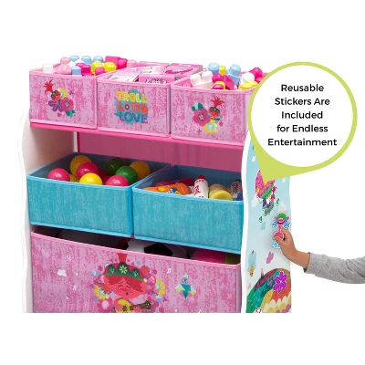 Disney Trolls World Tour Design And Store 6 Bin Toy Organizer - Delta Children 4 Disney Trolls World Tour Design And Store 6 Bin Toy Organizer - Delta Children - Image 2