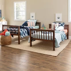 Twin Over Twin Transitional Cottage Solid Pine Bunk Bed Walnut - Saracina Home 10 Twin Over Twin Transitional Cottage Solid Pine Bunk Bed Walnut - Saracina Home -Children Furniture Store GUEST 5d387518 9553 4862 a964 b55e6299999e