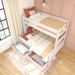 Max & Lily Farmhouse Twin Over Full Bunk Bed With Storage Drawers -Children Furniture Store GUEST 5db5d2f7 323f 4fcb 8848 1aa2b24447d0