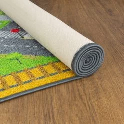 KC CUBS Boy & Girl Kids Country Farm Road W/ Construction Vehicle Car Traffic Educational Learning & Game Nursery Classroom Rug Carpet -Children Furniture Store GUEST 5e495f96 6ed2 42d9 9a93 fba86896efb0