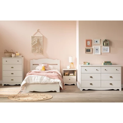 Lyara 1 Drawer Nightstand White Wash - South Shore 4 Lyara 1 Drawer Nightstand White Wash - South Shore - Image 2