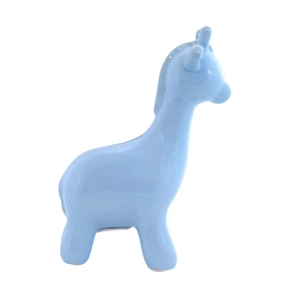 Bank Blue Large Giraffe - One Giraffe Bank 9.5 Inches - Money Saving - 3562Bl - Ceramic - Blue 3 Bank Blue Large Giraffe - One Giraffe Bank 9.5 Inches - Money Saving - 3562Bl - Ceramic - Blue - Image 2