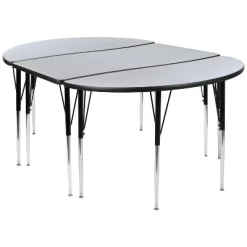 Emma And Oliver 3 Piece 76" Oval Wave Collaborative Grey Adjustable Activity Table Set 27 Emma And Oliver 3 Piece 76" Oval Wave Collaborative Grey Adjustable Activity Table Set -Children Furniture Store GUEST 608cea78 959e 4231 bd63 6e84ac1631f2 1