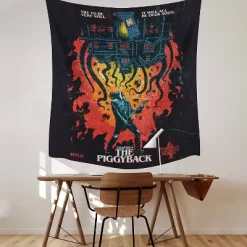 Stranger Things X Butcher Billy The Piggyback Tapestry Black/Red/Blue - RoomMates -Children Furniture Store GUEST 611b2a5f 1658 4d48 8e7c 1ad858e617da