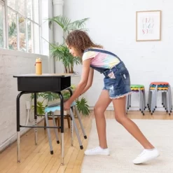 ECR4Kids Daisy Stackable Stool Set, Flexible Seating, 17in Seat Height, 8-Piece -Children Furniture Store GUEST 61a4a8bf 824d 40ee 8702 dd90c0e30ba4