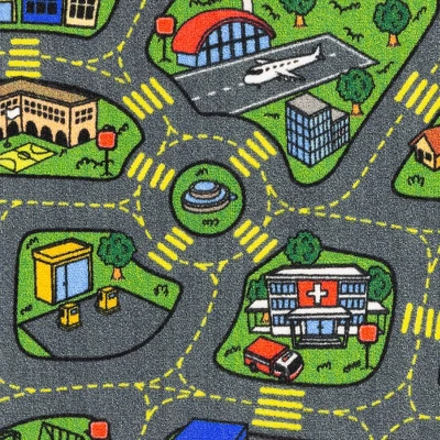 Jungtier Boy & Girl Kids Retro City Road Car Vehicle Traffic Educational Learning & Game Play Nursery Bedroom Classroom Rug Carpet, 2' 7" X 5' 0" 4 Jungtier Boy & Girl Kids Retro City Road Car Vehicle Traffic Educational Learning & Game Play Nursery Bedroom Classroom Rug Carpet, 2' 7" X 5' 0" - Image 2