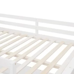 Full Size Wooden Loft Bed With Shelves And Desk - ModernLuxe -Children Furniture Store GUEST 63839fe6 9288 420a aa39 a2361cedb3eb