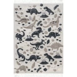 Aaran Dinosaur Kids Tasseled Area Rug -Children Furniture Store GUEST 63a354ee d48c 472c 98e7 1c39ad82d4e4
