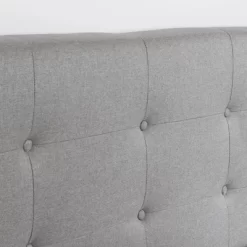 Dylane Upholstered Platform Bed And Headboard Pale Soft - South Shore -Children Furniture Store GUEST 63ff9275 687e 4903 91bc dc4196fd601f