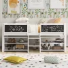 Twin Size Low Loft Bed With Two Removable Shelves, Ladder And Decorative Rail Chalkboard - ModernLuxe -Children Furniture Store GUEST 641631ee 3166 40fe b82e 75a53e15717a