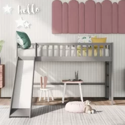Twin Size Loft Bed With Ladder And Slide-ModernLuxe -Children Furniture Store GUEST 646d4f36 c43d 4913 91ac 3d4745ed7d2e