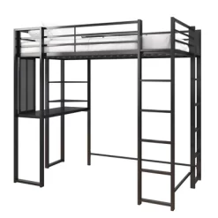 Twin Adele Loft Bed With Desk Black - Room & Joy -Children Furniture Store GUEST 6563d0fa dcc0 4484 b47e ff2fae3c5643