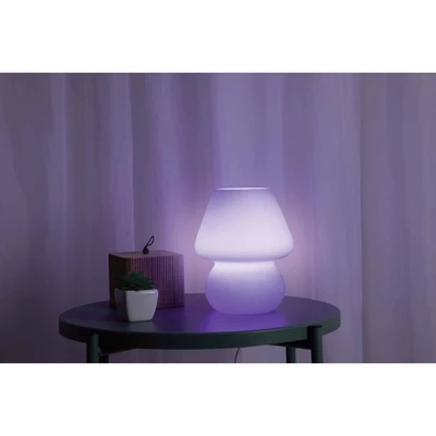 Teen Glass Mushroom Color Changing LED Table Lamp White - West & Arrow 3 Teen Glass Mushroom Color Changing LED Table Lamp White - West & Arrow