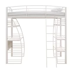 Andy Metal Loft Bed With Integrated Desk And Shelves - Room & Joy -Children Furniture Store GUEST 66a85b49 e45f 448a b9d1 30cab863f9bb