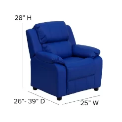 Flash Furniture Deluxe Padded Contemporary Kids Recliner With Storage Arms -Children Furniture Store GUEST 6717fe9c 96a9 45af 8cd5 194ed330c2ee
