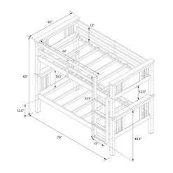 Twin Over Twin Miller Wood Bunk Bed - Room & Joy -Children Furniture Store GUEST 67202f14 99b1 4412 8869 b5d4552536bf
