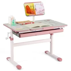 Costway Height-Adjustable Kids Desk Children Study Table With Tilt Desktop & Book Stand Blue/Pink 21 Costway Height-Adjustable Kids Desk Children Study Table With Tilt Desktop & Book Stand Blue/Pink -Children Furniture Store GUEST 679369a8 b887 4606 bd81 ed9d082f3105