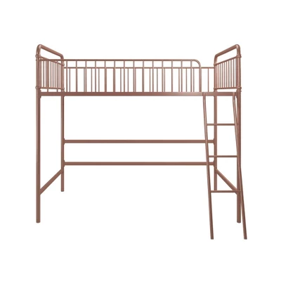 Twin Kaila Metal Loft Bed Rose Gold - Room & Joy 7 Twin Kaila Metal Loft Bed Rose Gold - Room & Joy - Image 5