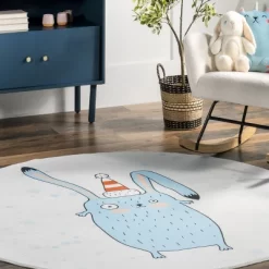 NuLOOM Eowyn Modern Rabbit Machine Washable Kids Area Rug 18 NuLOOM Eowyn Modern Rabbit Machine Washable Kids Area Rug -Children Furniture Store GUEST 69451ddb 38a3 44dc aefc b3ff03d15427