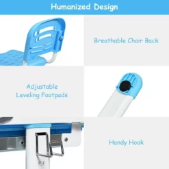 Costway Height Adjustable Kids Desk Chair Set Study Drawing W/Lamp & Bookstand -Children Furniture Store GUEST 6a23099f dc23 4a4f a711 c081eff4fd84