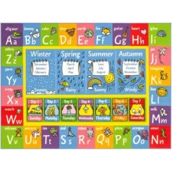 KC CUBS Boy & Girl Kids ABC Alphabet, Seasons, Months & Days Educational Learning & Fun Game Play Nursery Bedroom Classroom Rug Carpet -Children Furniture Store GUEST 6a2ef488 acec 4e67 9dfb 889f3c66de4a