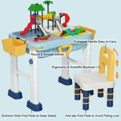 Costway 6 In 1 Kids Activity Table Set W/ Chair Toddler Luggage Building Block Table -Children Furniture Store GUEST 6a752c29 bbce 4cb3 8f20 47dea443e8da