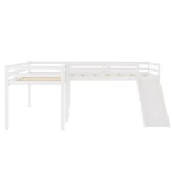 L-Shaped Twin Size Loft Bed With Ladder And Slide - ModernLuxe -Children Furniture Store GUEST 6b21102b 7d42 44d1 824c 88795cc575ff