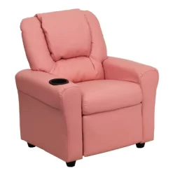Emma And Oliver Contemporary Kids Recliner With Cup Holder And Headrest -Children Furniture Store GUEST 6b2635a6 60f1 4ce3 8e79 a6c1c5d8634a